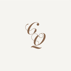 Luxury and Elegant initial monogram logo letter wedding concept design ideas GQ