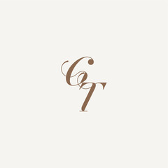 Luxury and Elegant initial monogram logo letter wedding concept design ideas GT