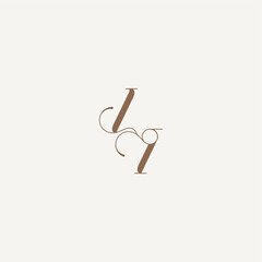 Luxury and Elegant initial monogram logo letter wedding concept design ideas II
