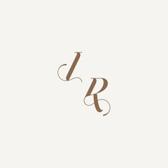Luxury and Elegant initial monogram logo letter wedding concept design ideas IR