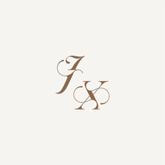 Luxury and Elegant initial monogram logo letter wedding concept design ideas JX