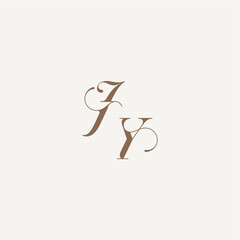 Luxury and Elegant initial monogram logo letter wedding concept design ideas JY