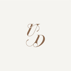wedding concept design ideas UD initial monogram logo letter Luxury and Elegant