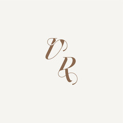 wedding concept design ideas VR initial monogram logo letter Luxury and Elegant