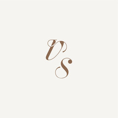 wedding concept design ideas VS initial monogram logo letter Luxury and Elegant