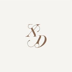XD letter wedding concept design ideas Luxury and Elegant initial monogram logo