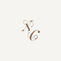 XG letter wedding concept design ideas Luxury and Elegant initial monogram logo