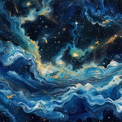 Starry Splendor: A Celestial Symphony of Artistic Space
