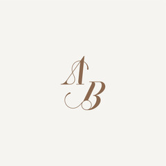 initial monogram logo wedding concept design ideas AB Luxury and Elegant letter