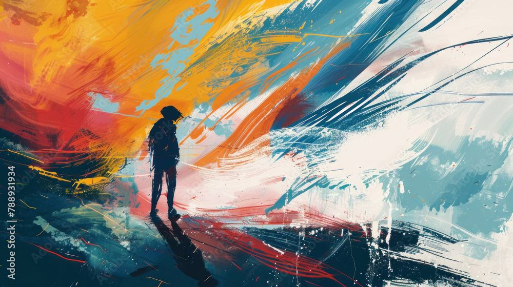 Canvas Prints surfer on the waves