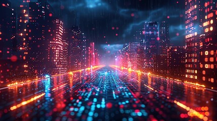 Fototapeta premium Data Security and Privacy. The importance of cybersecurity protocols and encrypted communication channels symbolizing the protection of information and data security and privacy.