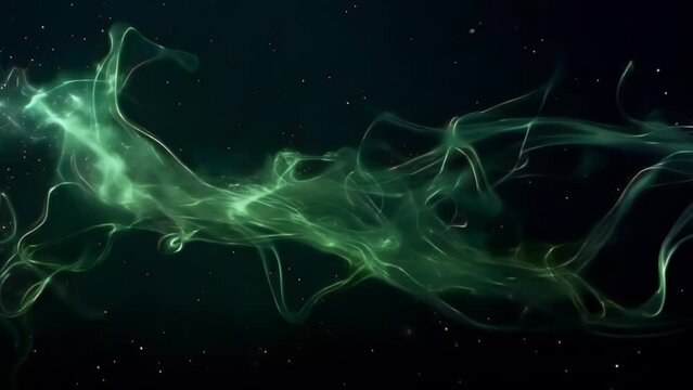 Emerald green flames swirl with the mesmerizing fluidity of a deep forest canopy caught in the wind. The fiery tendrils dance and intertwine, painting intricate patterns that pulse with primal energy.