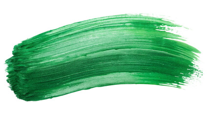 Green color oil paint stroke PNG file - obrazy, fototapety, plakaty