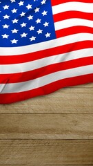 Closeup view american flag 4