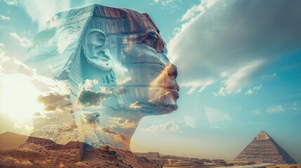 Concept of travel to Egypt - obrazy, fototapety, plakaty