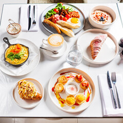tasty breakfast in the hotel