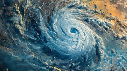 Eye of the Storm: Full Frame Satellite View of Massive Cyclone Formation"