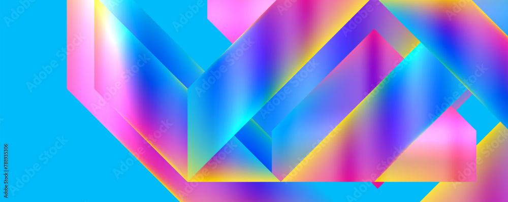 Poster an electrifying mix of colorfulness with shades of purple, violet, and magenta creating a symmetrica