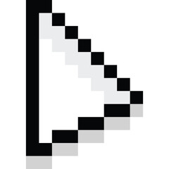 Pixel art cartoon mouse pointer icon
