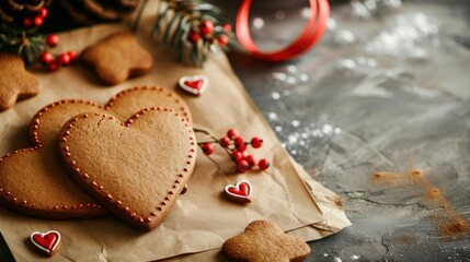 Heart shaped gingerbread cookies accompanied by a heartfelt note make a delightful gift for Valentine s Day birthdays or Mother s Day Plenty of space available for your personal message