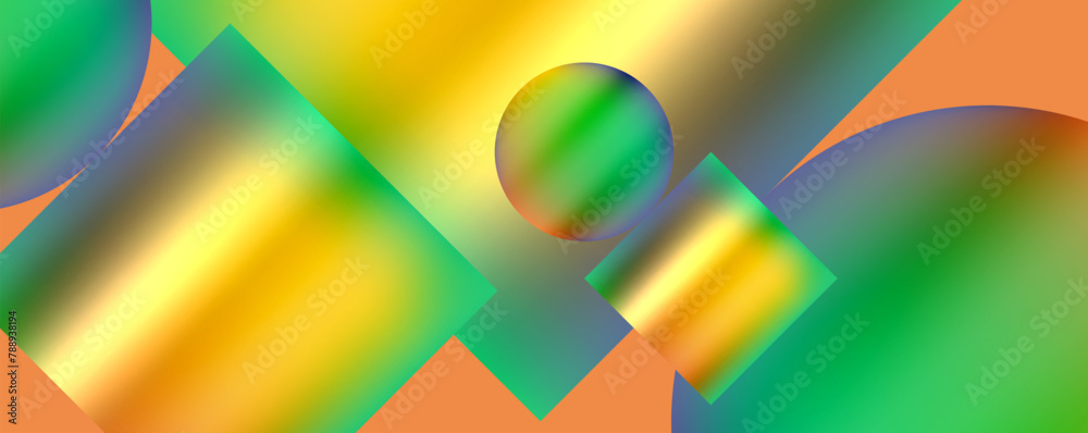 Aufkleber a vibrant and artistic closeup macro photograph showcasing a blurred image of colorful geometric sha