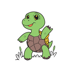 Fototapeta premium turtle line filed icon download and can be used for business logo 