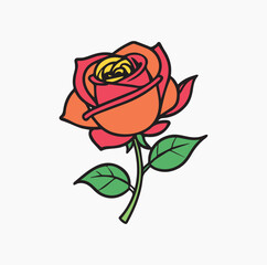 rose line filed icon download and can  be used for business logo 