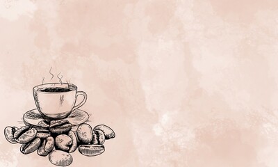 Template background image for coffee time