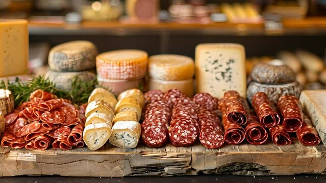 Tuscan Delights: A Symphony of Cheeses and Charcuterie. Concept Food Photography, Tuscan Cuisine, Cheese Board Styling, Charcuterie Art, Food Styling