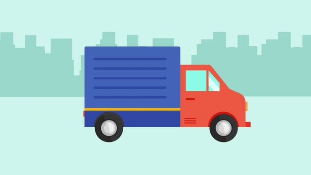 Delivery service explainer video animation footage