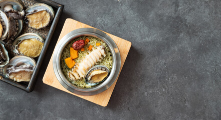 Abalone nutritious rice, Korean traditional cuisine