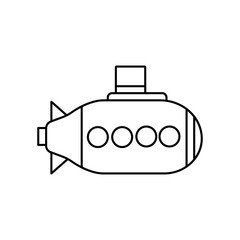 Submarine Icon Editable Stroke EPS 10