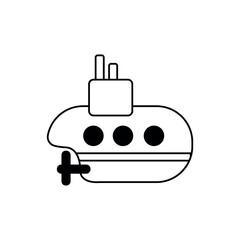 Submarine Icon Editable Stroke EPS 10
