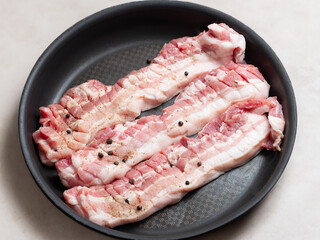 seasoned on fresh pork belly	