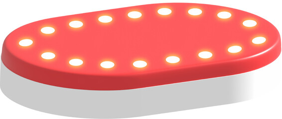 Empty Banner. Sign Board. 3D poduim Element