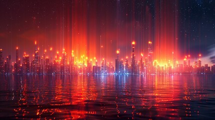 Fototapeta premium A detailed bar graph showing real estate market trends over time, vibrant colors, clear labels,