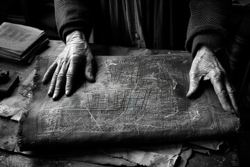 Hands sketch a blueprint, dreams and aspirations taking shape. Creativity fuels ambition, turning visions into reality.