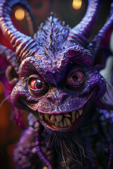 Quirky Trickster Demon Sparks Amusing Debate with Unconventional Appearance in Cinematic 3D Render