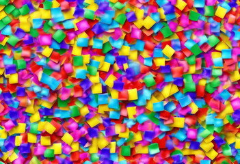 Festival Rainbow Confetti  abstract decoration confetti party festive  celebration anniversary event birthday celebrate Squares Falling Vector decor  carnival decor white festivi