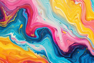 Colorburst crescendo. Abstract waves in vivid hues