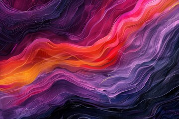 Obraz premium Vibrant visions. Abstract waves of color and light