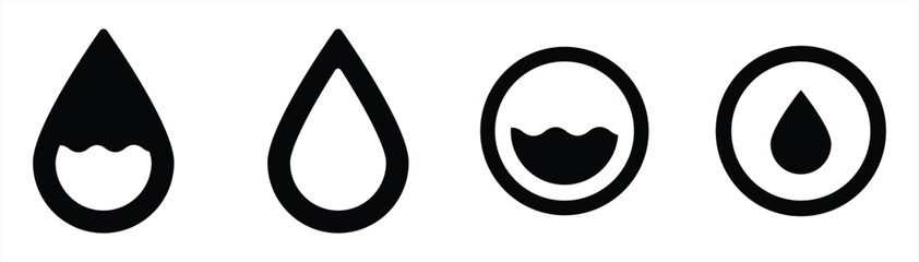 water icon. vector black simple icon of water 