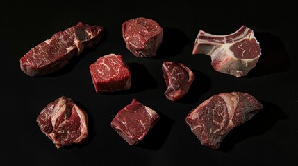 Different parts of beef used for steak