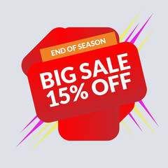 15% disecount big sale banner design