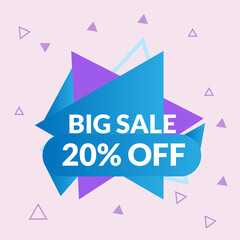 20 percent discound big sale banner design