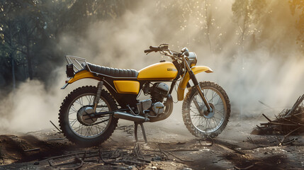 Pw80 Model Motorcycle showcasing its Debilitating Speed and Endurance on an Off-road Trail