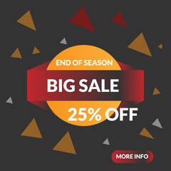 25 percent discound big sale banner design