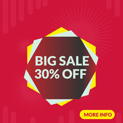 30 percent discound big sale banner design