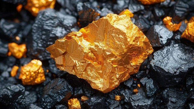 Uranium Ore Samples in Industrial Setting. Industrial background.