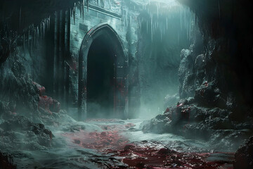 Venture into the Demon's Lair:A Haunting Gothic Realm of Blood and Forbidden Incantations